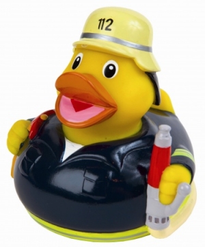 Badeente Feuerwehrmann