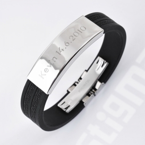 Das Armband mit Gravur - Black basic