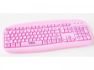 Die ausgefallene Tastatur für Blondinen in pink