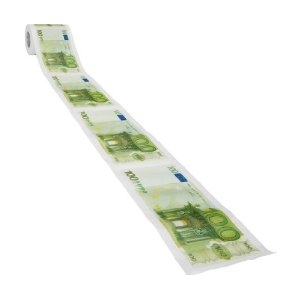 Klopapier mit 100 Euro Banknoten