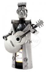 Der Weinflaschenhalter als Elvis Metallfigur