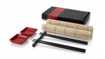 Japanisches Sushi Set in schwarz/rot