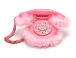 Telefon rosa Plüsch