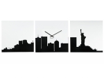 Wanduhr mit der Skyline von New York City 3D