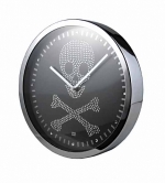 Wanduhr Totenkopf